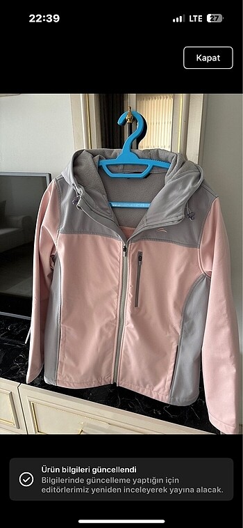 Kadın kapüşonlu ceket mont outdoor ceket spor ceket