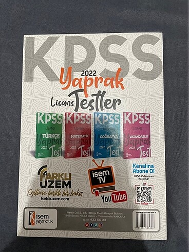 KPSS Tarih Yaprak Testi