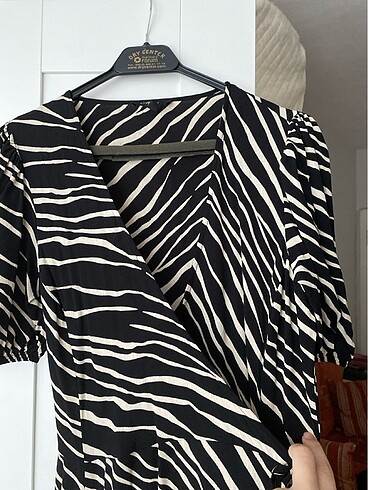 Mavi Jeans Zebra desenli uzun elbise