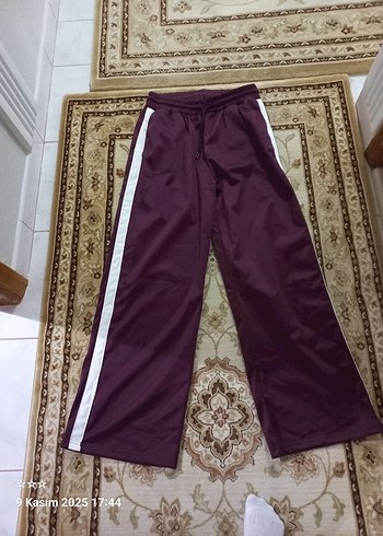 Bordo Bol Kesim Kadın Eşofman Altı - Görsel 2