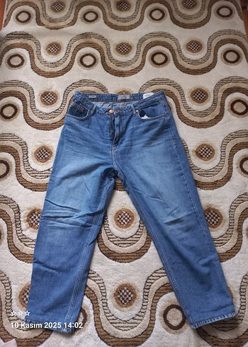 Kadın Mavi Denim Bol Kesim Jean - Görsel 3