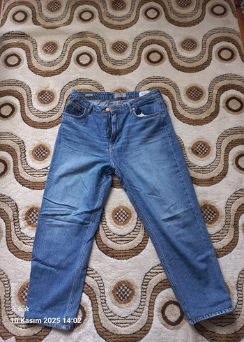 Kadın Mavi Denim Bol Kesim Jean - Görsel 2