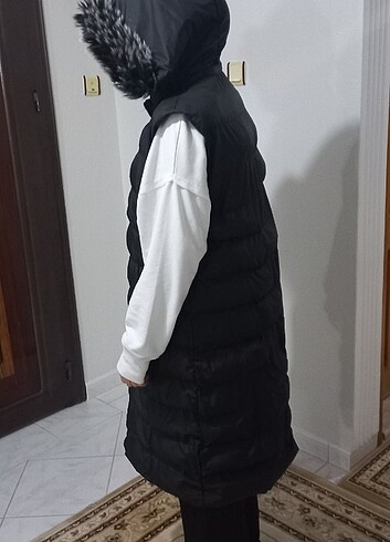 Uzun şisme yelek - Görsel 5