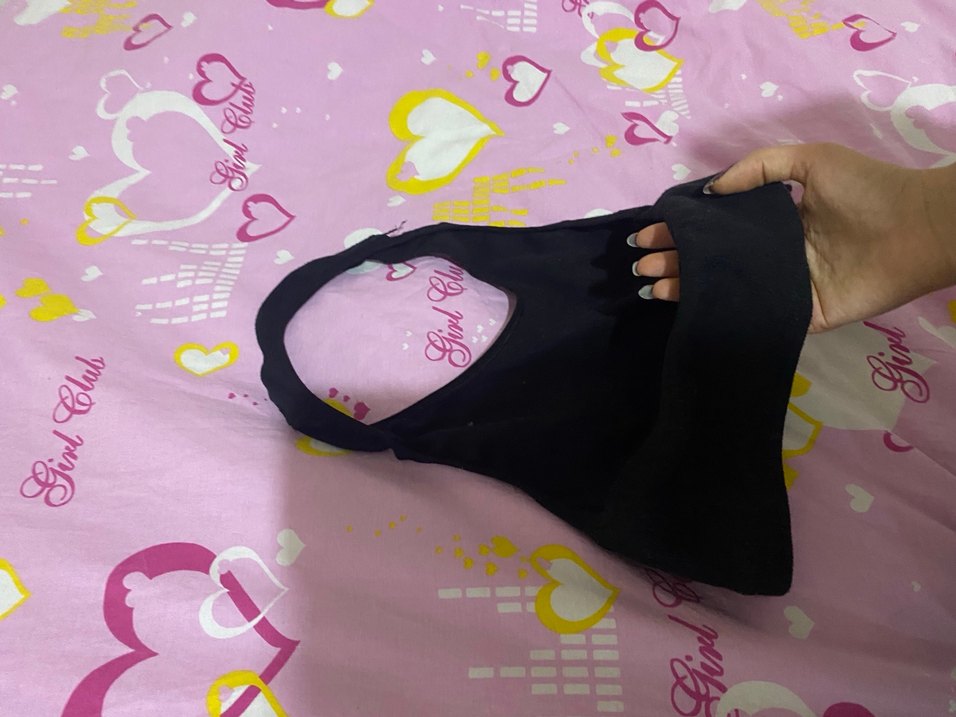 Siyah Gotik Minimalist Midi crop - Görsel 2