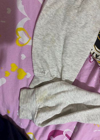 Gri Baskılı Uzun Kollu Kadın Sweatshirt - Görsel 3