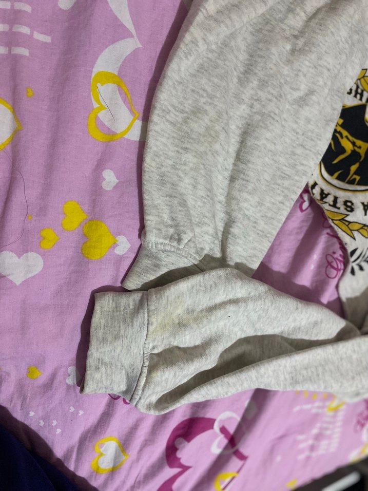 Gri Baskılı Uzun Kollu Kadın Sweatshirt - Görsel 4