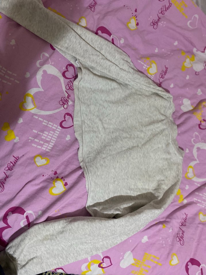 Gri Baskılı Uzun Kollu Kadın Sweatshirt - Görsel 2