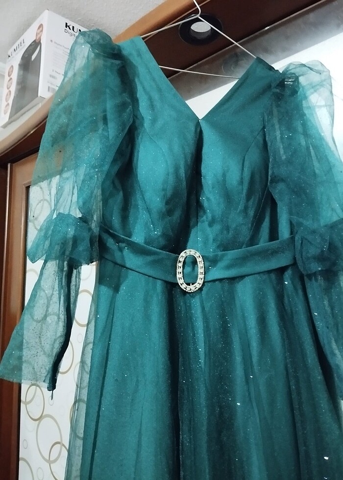 Simli Tüllü Abiye - Görsel 2