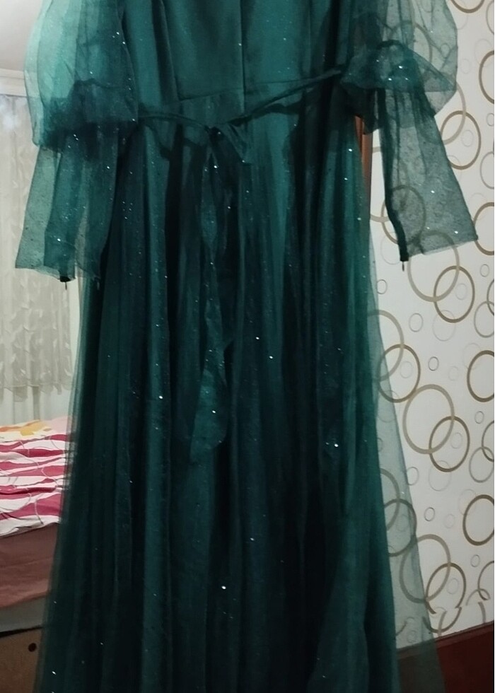 Simli Tüllü Abiye - Görsel 5