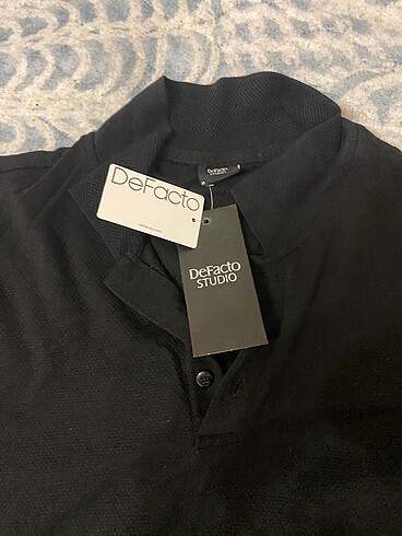 Defacto Siyah Polo yaka tişört