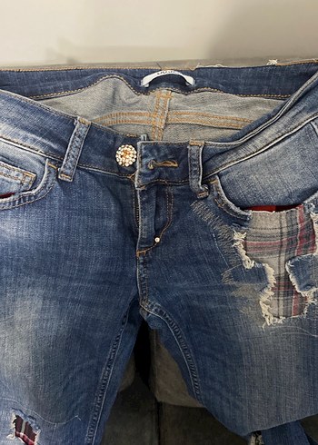 Liu Jo Tokali Kadin Mavi Denim Pantolon