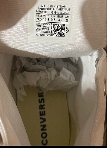 43 Beden beyaz Renk 43 numara converse 
