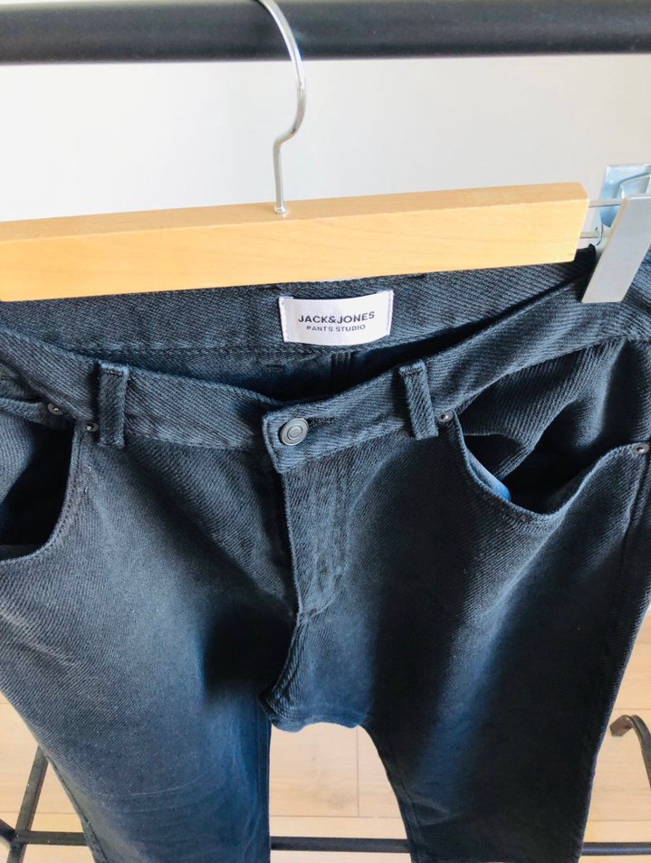 Siyah Regular Fit erkek Midi Kot Pantolon - Görsel 2