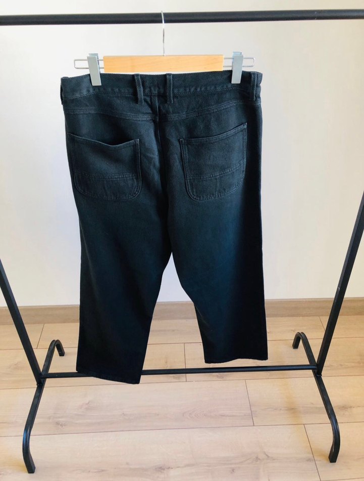 Siyah Regular Fit erkek Midi Kot Pantolon - Görsel 3