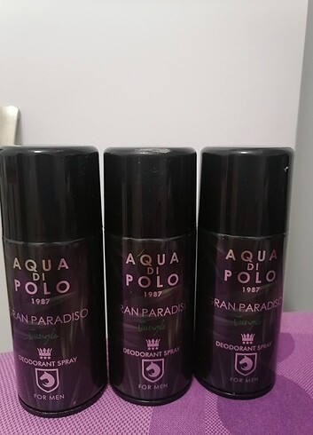 Aqua Aqua di polo 3 lü erkek deodorant seti 