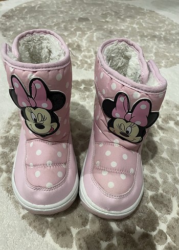 Pembe Minnie Mouse Kız Botları