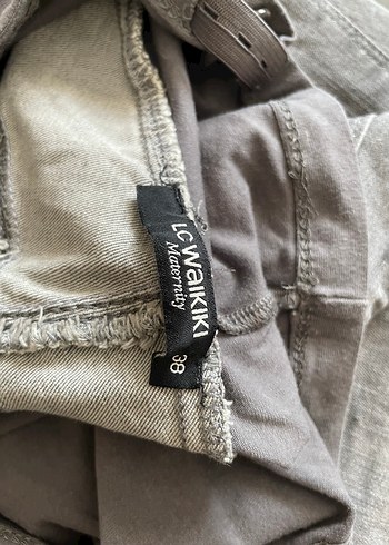 LC Waikiki Gri siyah Hamile Kot Pantolon