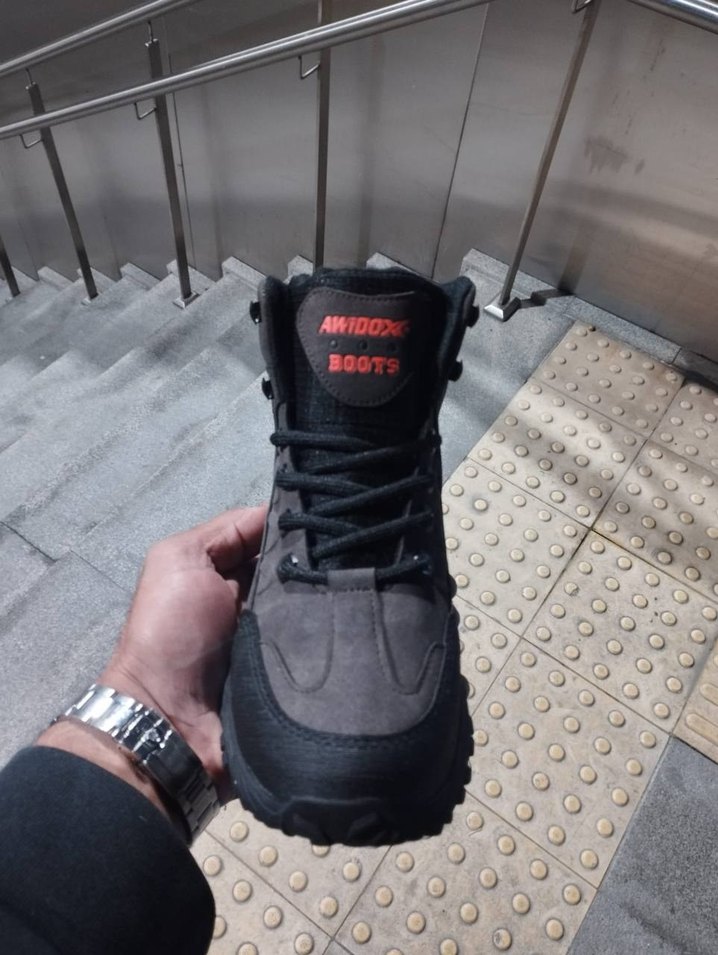 Gri Kamuflaj Bağcıklı Erkek Outdoor Bot - Görsel 5