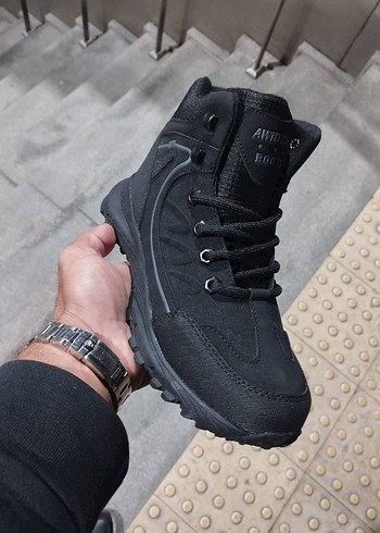 Erkek Siyah Bağcıklı Outdoor Spor Bot - Görsel 5