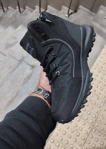 Erkek Siyah Bağcıklı Outdoor Spor Bot - Görsel 3