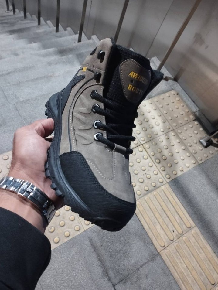 Kahverengi Kamuflaj Erkek Outdoor Botu Velcro - Görsel 4