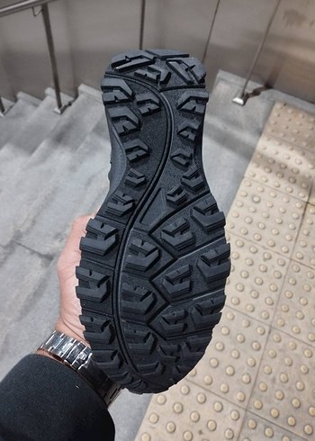 Siyah Gri Bağcıklı Erkek Outdoor Bot - Görsel 6