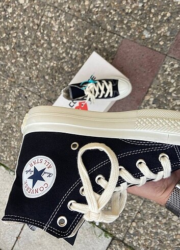 37 Beden siyah Renk Converse play 36-43 Numara aralığı İthal QR kodlu