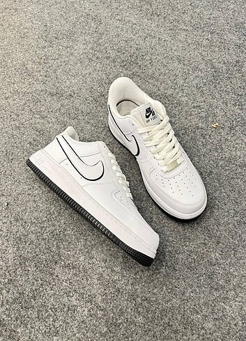 Nike Air Force 1 '07 Low White Black Outline Swoosh 40-44 arası