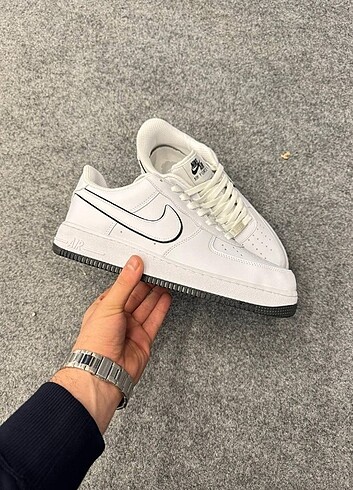 Nike Air Force 1 '07 Low White Black Outline Swoosh 40-44 arası