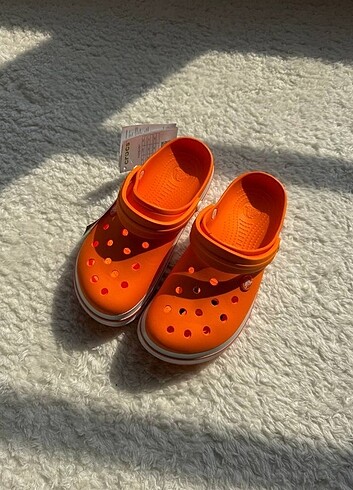 40 Beden turuncu Renk Crocs bayan çocuk terlik Orjinal bez torbalı 36 40 arası numar