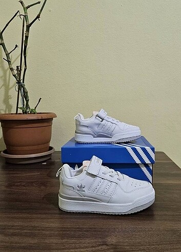 Adidas Adidas forum low çocuk spor ayakkabı Beyaz renk Üst kalite Kutul