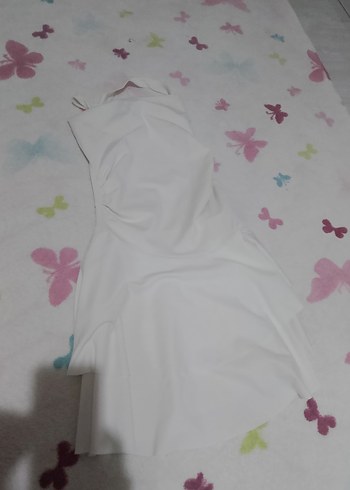 Askısız, Uzun Beyaz Elbise - Görsel 2