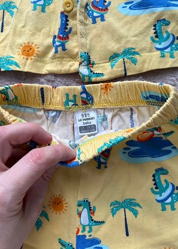 Sarı Tropikal Desenli Bebek Erkek Takımı - Görsel 3