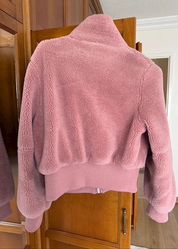 Bershka yüksek yakalı kısa peluş ceket - Görsel 4