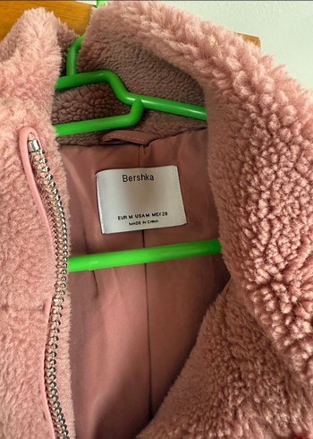 Bershka yüksek yakalı kısa peluş ceket - Görsel 3