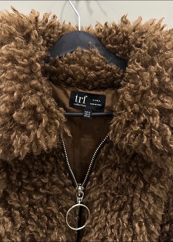 Zara Kahverengi Peluş Kadın Ceket - Görsel 7