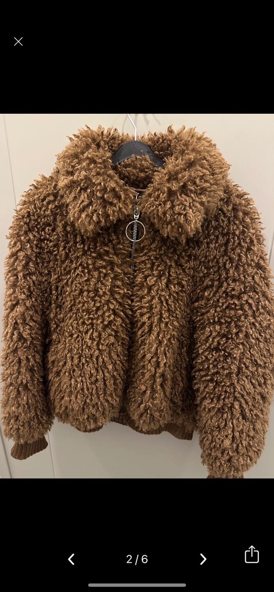 Zara Kahverengi Peluş Kadın Ceket - Görsel 3