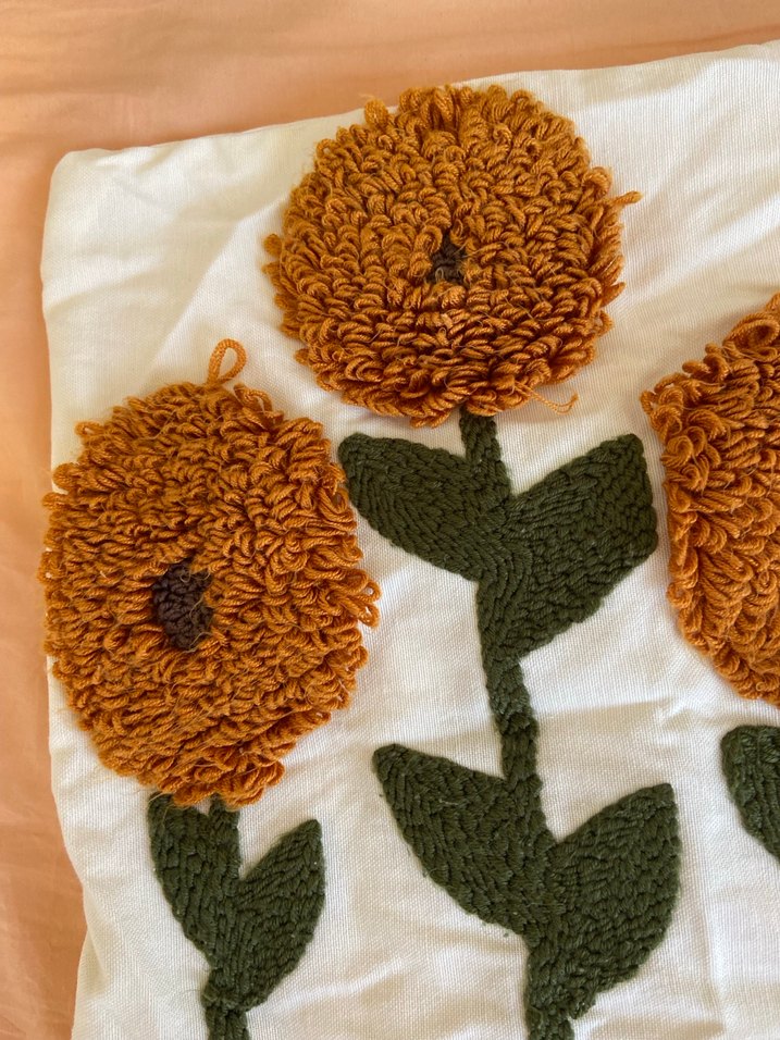 Bohem Tarzı İşlemeli punch Dekoratif Yastık Kılıfı - Görsel 2