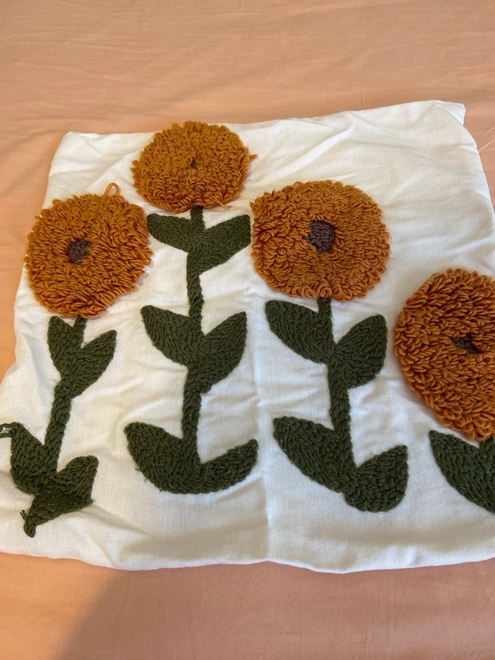 Bohem Tarzı İşlemeli punch Dekoratif Yastık Kılıfı - Görsel 3