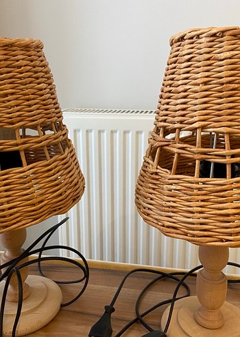 Bej Hasır Abajur 2'li Set - Görsel 11