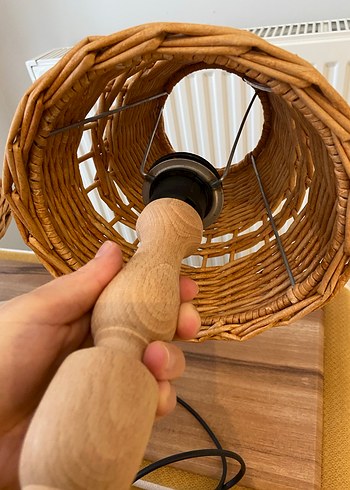 Bej Hasır Abajur 2'li Set - Görsel 10