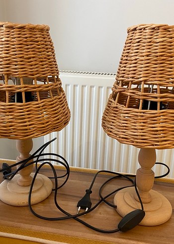 Bej Hasır Abajur 2'li Set - Görsel 12