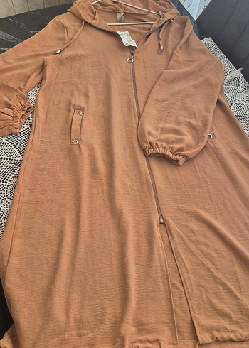 camel renk ayrobin kumaş yazlık kap Rahat Kesim - Görsel 19