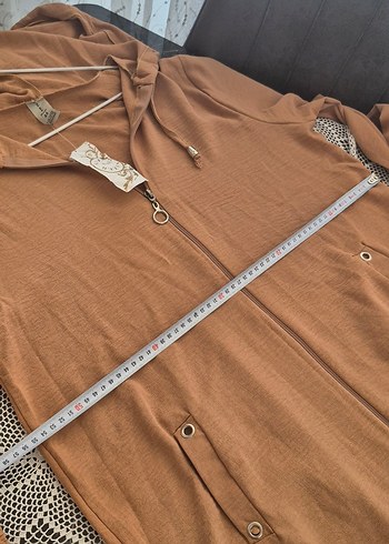 camel renk ayrobin kumaş yazlık kap Rahat Kesim - Görsel 13