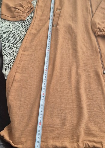 camel renk ayrobin kumaş yazlık kap Rahat Kesim - Görsel 17