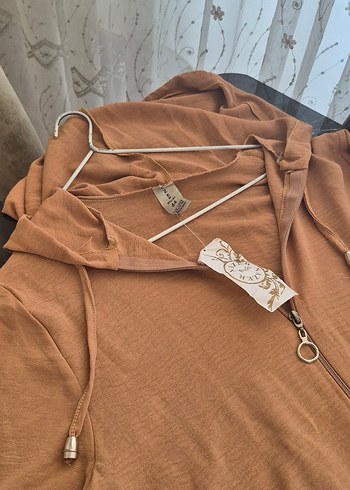 camel renk ayrobin kumaş yazlık kap Rahat Kesim - Görsel 16