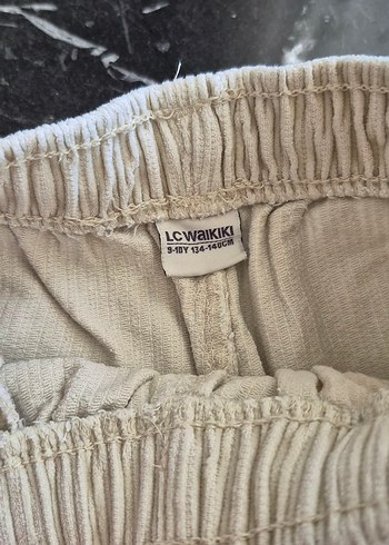 kız çocuk krem  Pamuklu Rahat Kesim Pantolon bir iki kere giyild - Görsel 6