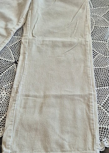 kız çocuk krem  Pamuklu Rahat Kesim Pantolon bir iki kere giyild - Görsel 5