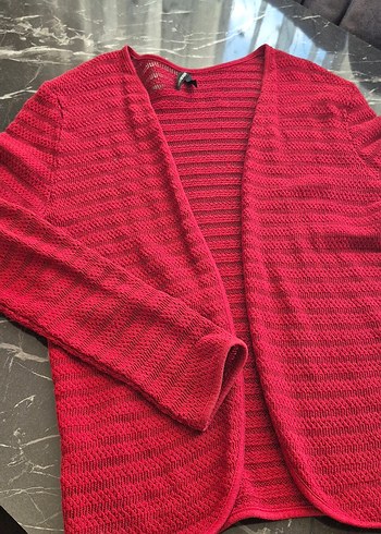 Kadın Kırmızı Triko Hırka - Görsel 4