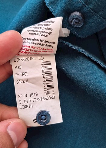 Kadın Mavi Denim Gömlek Uzun Kollu - Görsel 2